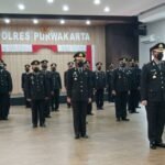 Jajaran Polres Purwakarta Ikuti Upacara Kesaktian Pancasila Secara Virtual