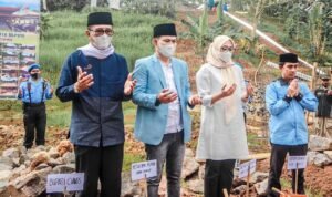 Peletakan Batu Pertama Pembangunan Hall Center oleh Bupati Ciamis