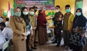 Momen Hari Pahlawan, Koramil 404-04 GM, Gelar Vaksinasi dan Paket Sembako Nakes