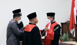 Prokes Ketat, Sertijab Ketua PN Sekayu Berlangsung Khidmat