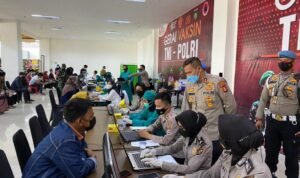 Wujudkan Herd Immunity, Polres Prabumulih Lakukan Serbuan Vaksin untuk Kelurahan dan Desa