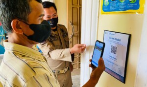 Perkantoran Jirak Jaya Pasang Barcode PeduliLindungi