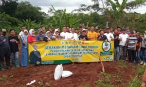 Giat LPM Desa Cikumpay Ciptakan Program Gerakan Penanaman 1000 Pohon
