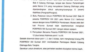 KONI Muba Nyatakan Keberatan Pembagian Medali Cabor Bulutangkis