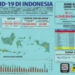 Update 9 November 2021 Korban Covid-19 di Indonesia: 4.248.843 Positif, 4.095.663 Sembuh, 143.578 Meninggal