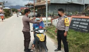 Tegakkan Prokes, Polsek Mamasa Lakukan Operasi Yustisi