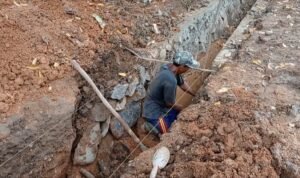 Diduga Pembangunan Drainase Jalan Lingkar Timur Prabumulih Terkesan Asal Jadi