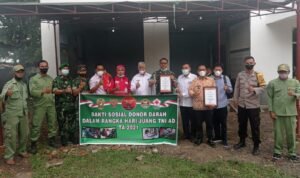 Kolaborasi Donor Darah PMI Prabumulih, Kelurahan GIB, Koramil dan Yon Zipur Sumbang Puluhan Kantong Darah