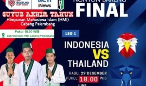 Gelar Nobar, HMI Cabang Palembang Dukung Penuh Timnas