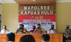 Polres Kapuas Hulu Ungkap Penanganan Kasus Sepanjang Tahun 2021
