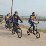 Meriahkan HUT Kabupaten Ogan Ilir Ke-18 Tahun, Kodim 0402/OKI Ikutan Gowes Santai