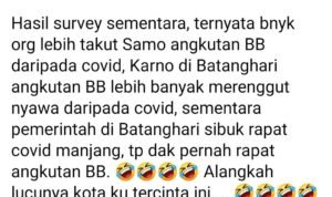 Netizen : Di Batanghari, Orang Lebih Takut Sama Angkutan BB Daripada Covid