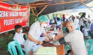 Lakukan Vaksinasi Dosis Booster, Kapolres Fakfak: Saya Jadi Contoh