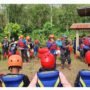 Awali Hari Kedua Deklarasi U-Forty Korwil Sumsel, Peserta Antusias Nikmati Arung Jeram dan Tubing