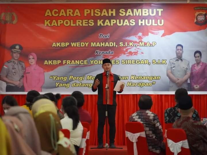 Pisah Sambut Kapolres Kapuas Hulu, Wabup Wahyudi Hidayat Sampaikan Ini
