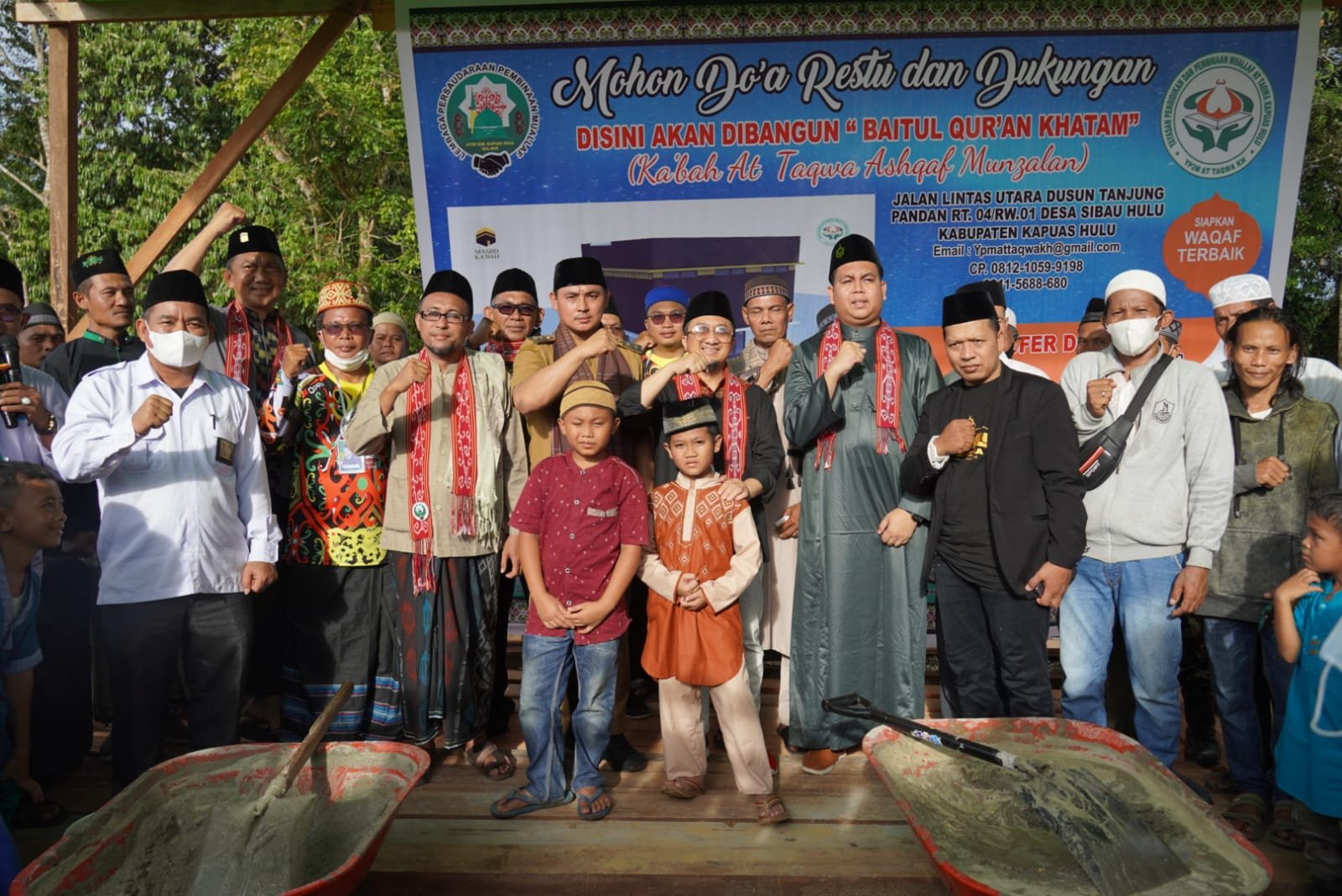 Penancapan Tiang Pertama Masjid Baitul Qurban Ka'bah At Taqwa, Wabup Wahyudi Hidayat Ajak Ini
