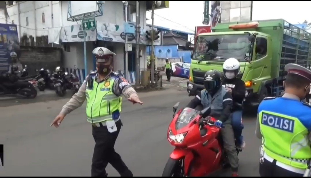 42 Kendaraan Knalpot Brong Terjaring Razia Satlantas Polres Cimahi