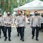 Wakapolda Jabar Tinjau Vaksinasi Serentak se-Jawa Barat di Polres Purwakarta