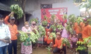 Ratusan Paket Sayuran dan Bibit Diterima Warga Desa Kiarapedes Purwakarta