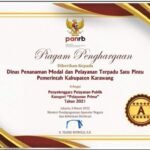 DPMPTSP Karawang Raih Penghargaan Pelayanan Prima dari Kementerian PAN RB