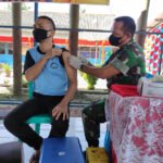 Kerjasama Koramil 404-02, Ratusan Warga Binaan Rutan Prabumulih Vaksin Booster