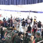 Sambut Bulan Ramadhan, Koramil Prabumulih dan Depo Muara Dua, Gelar Vaksin Gratis dan Bagi Minuman