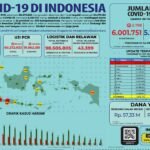Update 28 Maret 2022 Korban Covid-19 di Indonesia: 6.001.751 Positif, 5.724.963 Sembuh, 154.774 Meninggal