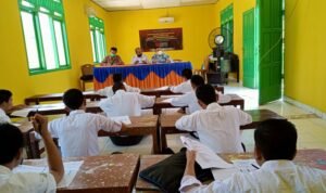 Belasan WBP Lapas Muara Beliti Kemenkumham Sumsel Ikuti Ujian Paket C