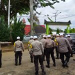 Humanis, Pasukan “Lobe Putih” Polres Padangsidimpuan Kawal Aksi Damai Mahasiswa