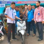 Stand Dinas Tenaga Karya UPT LLK UMK Lahat Tampilkan Motor Tenaga Listrik
