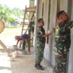 Satgas TMMD ke-113 Kodim 0422/LB Rehab Masjid Baitun Jannah Pekon Sukamaju