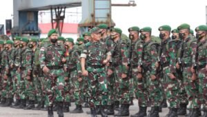 Pangdam II/SWJ Sambut Kepulangan 450 Personel Satgas Pamtas RI- MALAYSIA Yonif 144 /JY Dengan Bangga