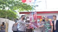 HUT Bhayangkara ke- 76: Kapolres Karawang Resmikan Possatkamling Perum Pesona Kalangsurya