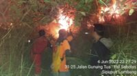 Polsek Padang Bolak dan Manggala Agni Kembali Jinakkan Api di 2 Hektare Lahan