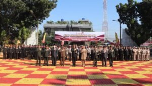 Kapolres dan Forkopimda Purwakarta Ikuti Apel HUT Bhayangkara ke 76