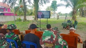 Danyonzipur 2/SG Ikuti Vidcon Launcing Ketahanan Pangan Dipimpin Kasad Jenderal Dudung serta Tanam Benih Jagung