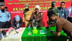 Sudah Inkracht, Puluhan Barang Bukti Periode Januari 2022 – Juli 2022 Dimusnahkan