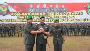 Pangdam Pimpin Sertijab Danbrigif 8/Garuda Cakti, Katopdam II/Swj dan Penyerahan Jabatan Kapuskodalopsdam II/Swj