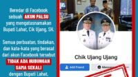 Beredar Akun Palsu FB Atas Nama Bupati Lahat, Kadis Kominfo Tegaskan Itu Akun Palsu