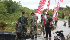 Jelang HUT RI ke 77, Satgas Pamtas RI-Malaysia Yonarmed 19/105 Trk Bogani Lakukan Ini