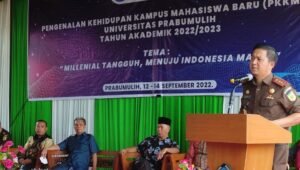 Pembicara dalam PKKMB Universitas Prabumulih, Kajari Ajak Pemuda Cegah Korupsi