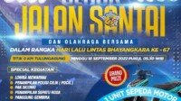Sambut Hari Lalu Lintas Bhayangkara ke-67, Satlantas Polres Tulungagung Gelar Gerak Jalan Sehat