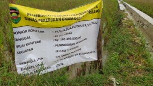 Pembangunan Saluran Irigasi di Bongas Kolot Cikadu Purwakarta Diduga Tak Transparan