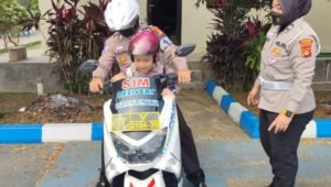 Satlantas Polres Prabumulih Berikan Edukasi Lalu Lintas Kepada TK Pelita Insani
