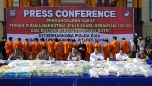 Kurang Dari Seminggu, Polri Ungkap 203 Kg Sabu dan 404.491 Butir Ekstasi