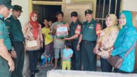 Peringati HUT TNI AD ke 77, Koramil 404-02 PBM Bagikan Makanan Bernutrisi untuk Anak Stunting