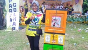 Pelaku UMKM di Labuhanbatu Bahagia saat HUT Partai Golkar ke 58
