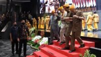 Menhan Prabowo Dampingi Presiden Jokowi Buka Kongres XII LVRI dan Munas XI PIVERI