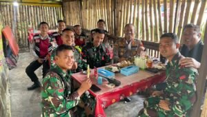 Prajurit TNI ‘Nongki Bareng’ Kapolrestabes Palembang