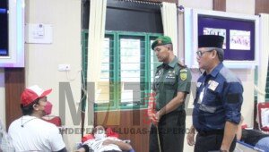 Rayakan HUT 77 Kodam II Sriwijaya, Kodim 0401 Muba Gelar Bakti Sosial dan Donor Darah